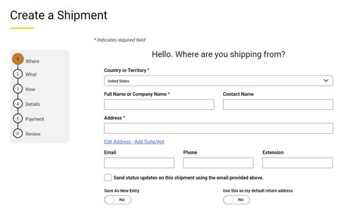 Sender and Recipient Details