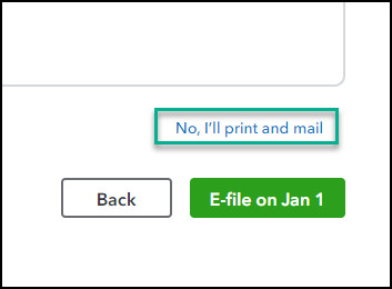 Print and mail instead option in QuickBooks Online