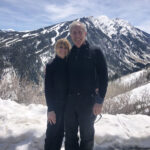 Joel Shapiro and his wife, Cindy, enjoying snow skiing